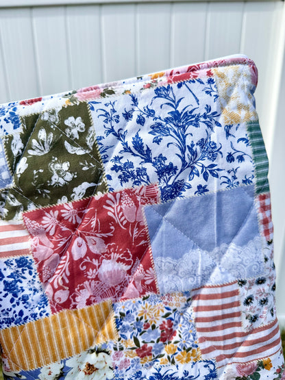 Handmade Quilted Book & Tablet Sleeve - Patches