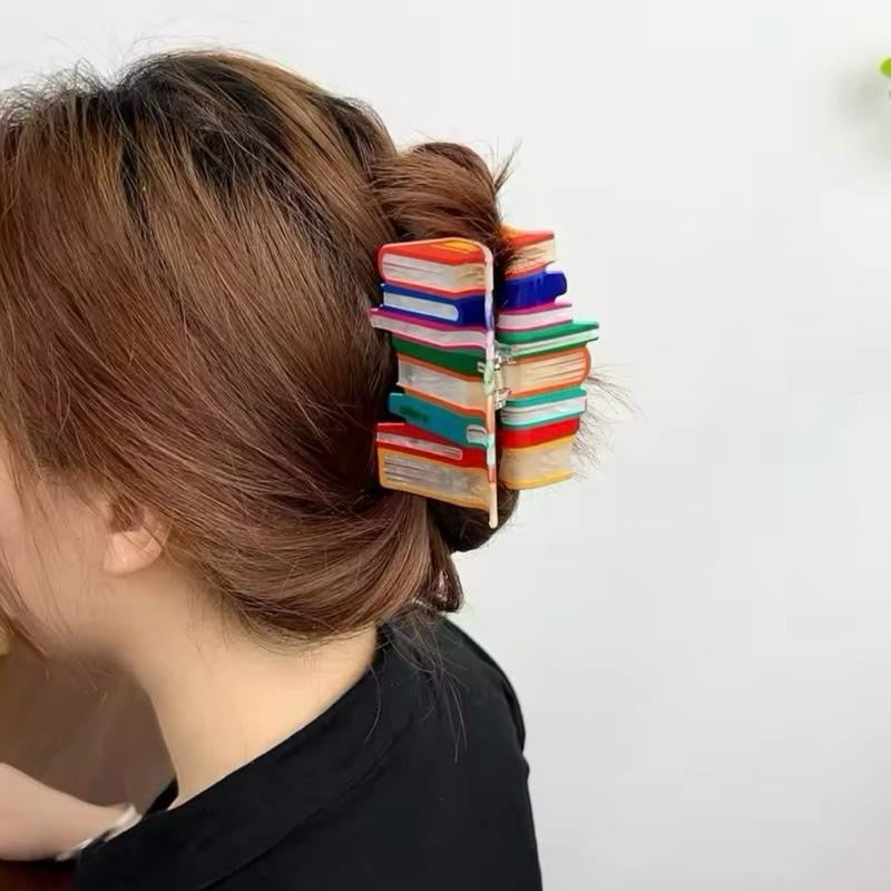 Book Stack Design Claw Clip