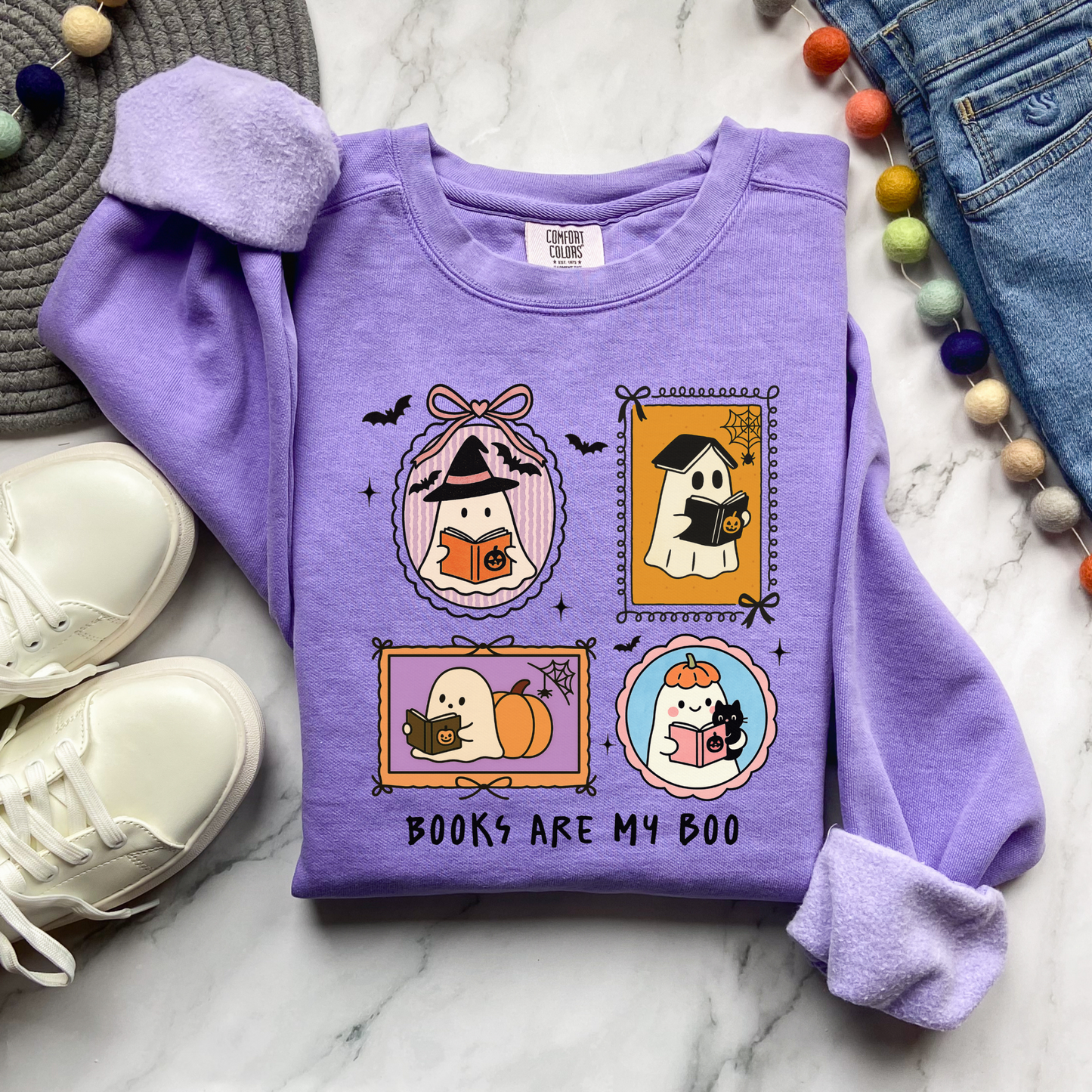 Books Are My Boo Comfort Colors® Sweatshirt