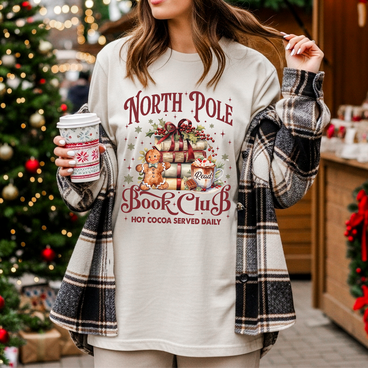 North Pole Book Club Comfort Colors T-Shirt
