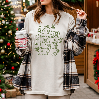 Santa's Naughty List Comfort Colors T-Shirt