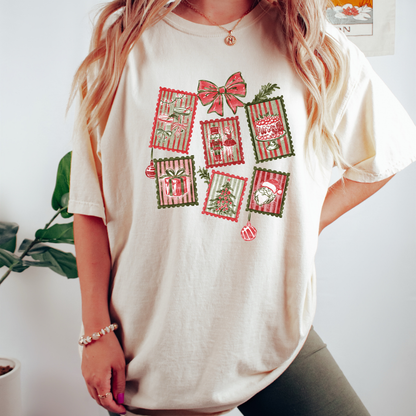 Christmas Stamps Comfort Colors T-Shirt