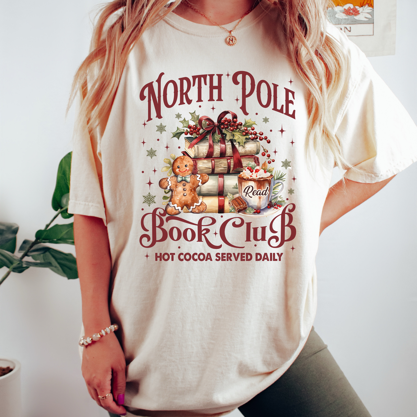North Pole Book Club Comfort Colors T-Shirt