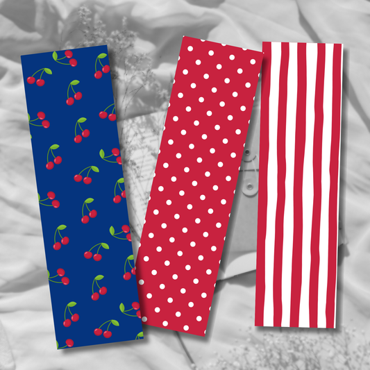 Cherry, Stripes & Polka Dots Bookmarks