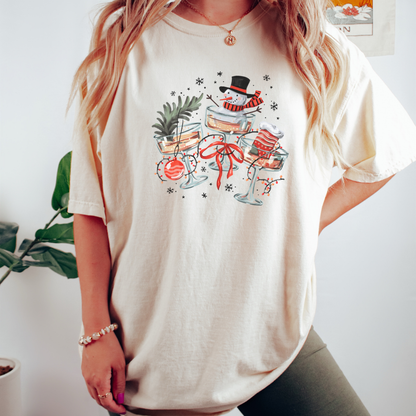 Christmas Cocktails Comfort Colors T-Shirt
