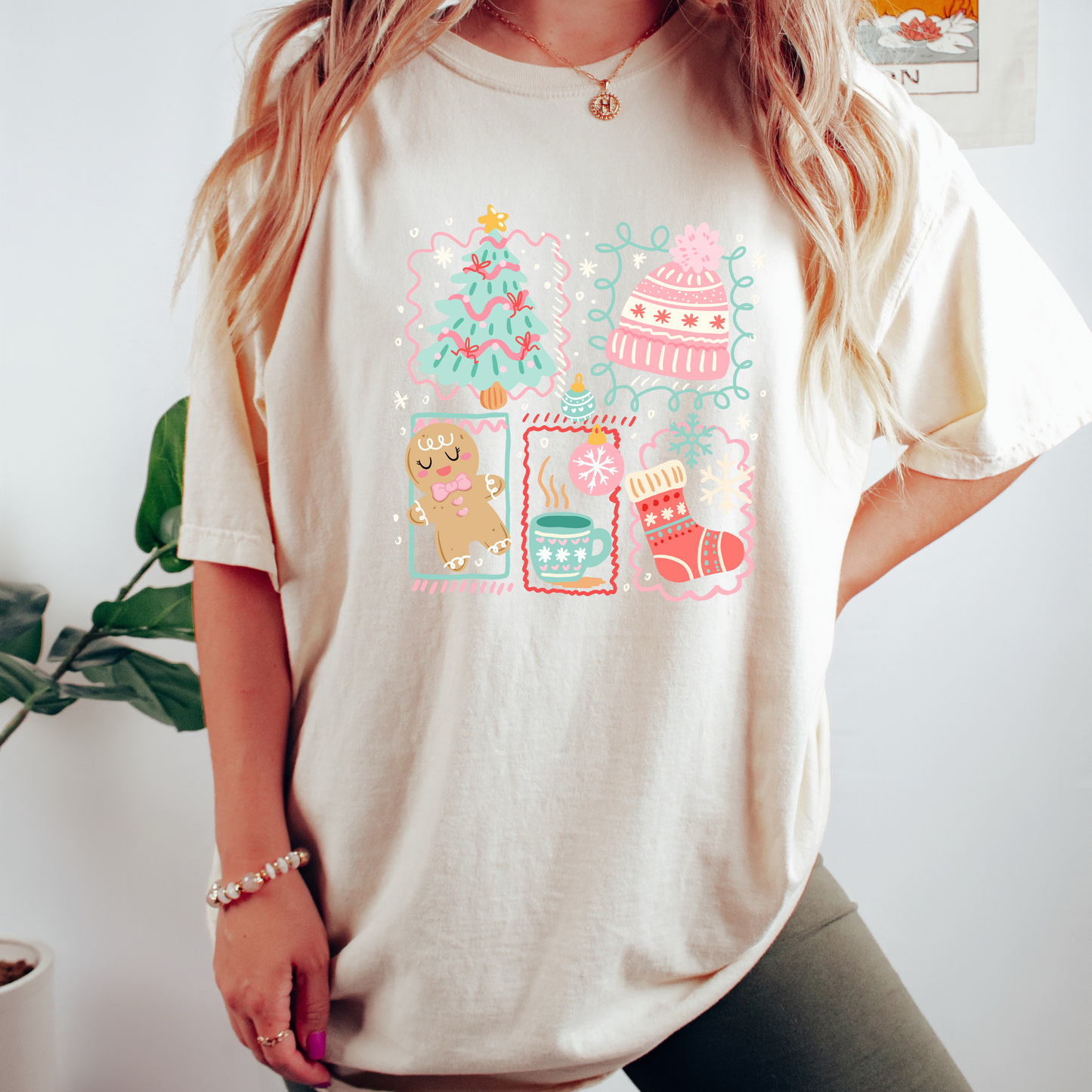 Pastel Christmas Comfort Colors T-Shirt