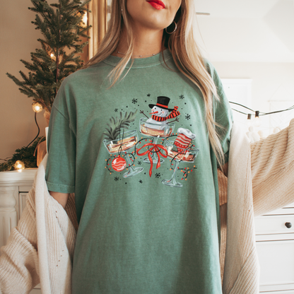 Christmas Cocktails Comfort Colors T-Shirt