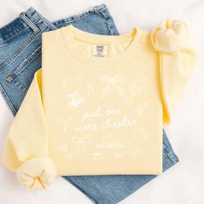 Just One More Chapter Doodle Comfort Colors® Sweatshirt