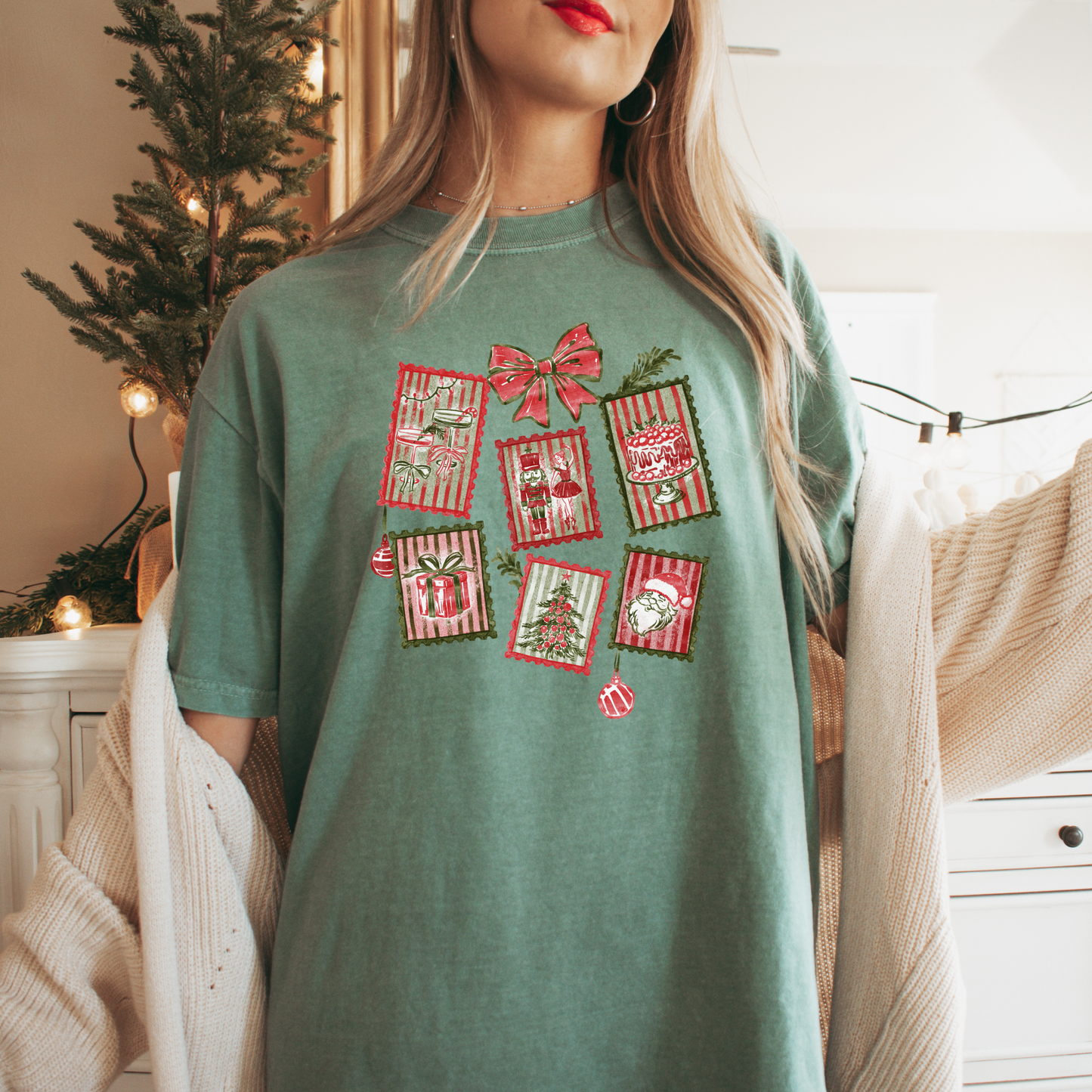 Christmas Stamps Comfort Colors T-Shirt
