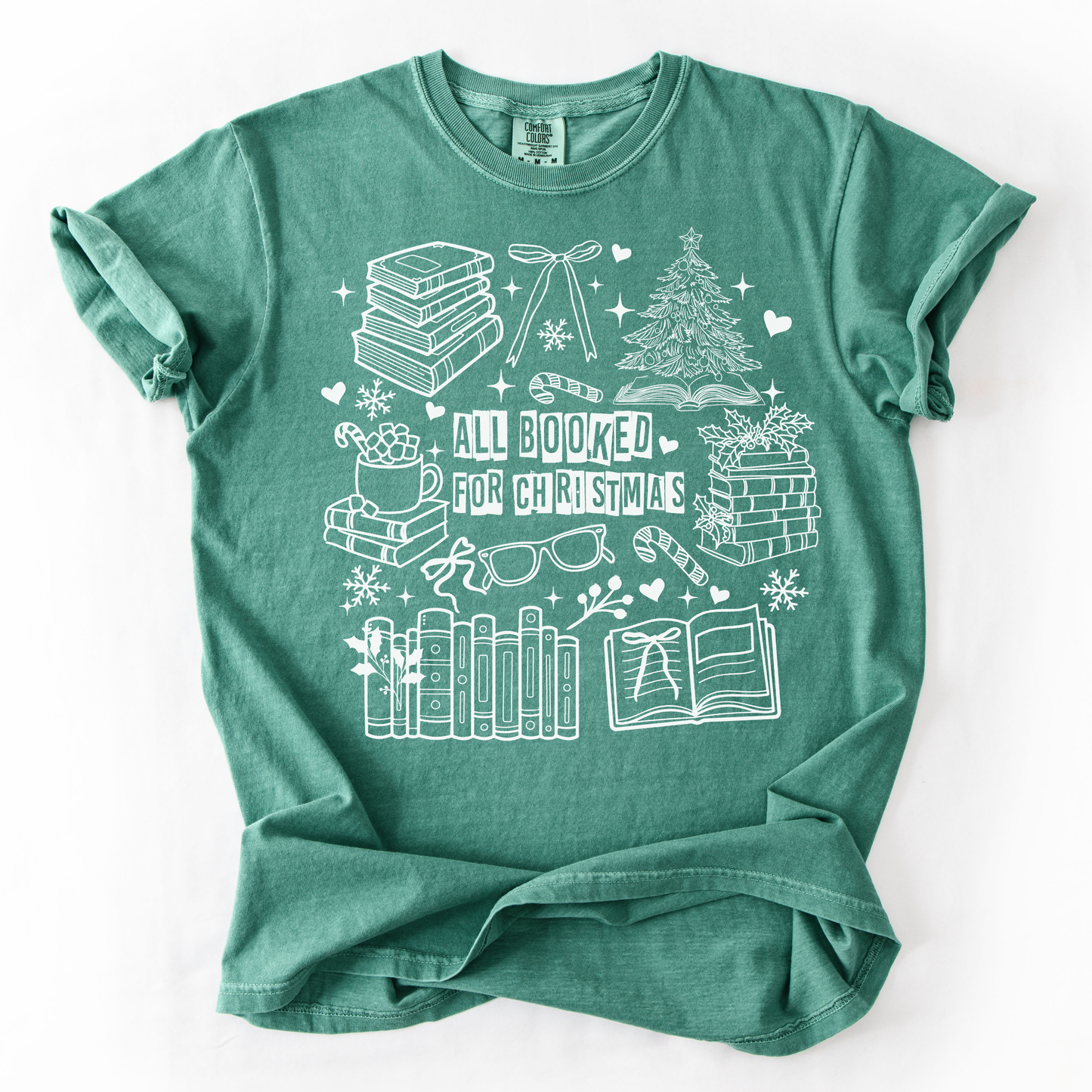 All Booked For Christmas Comfort Colors T-Shirt
