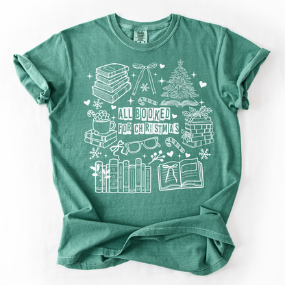 All Booked For Christmas Comfort Colors T-Shirt