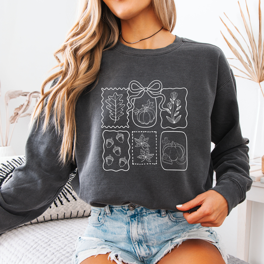 Fall Coquette Doodles Comfort Colors® Sweatshirt