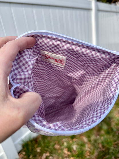 Handmade Quilted Book & Tablet Sleeve - Lavender Patches