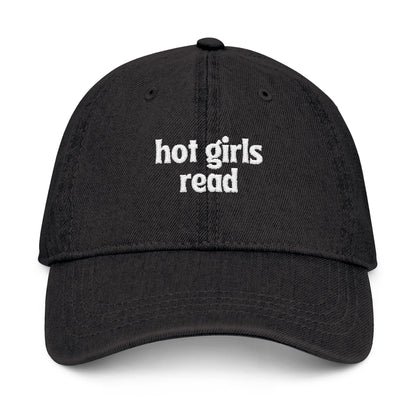Hot Girls Read Embroidered Denim Hat