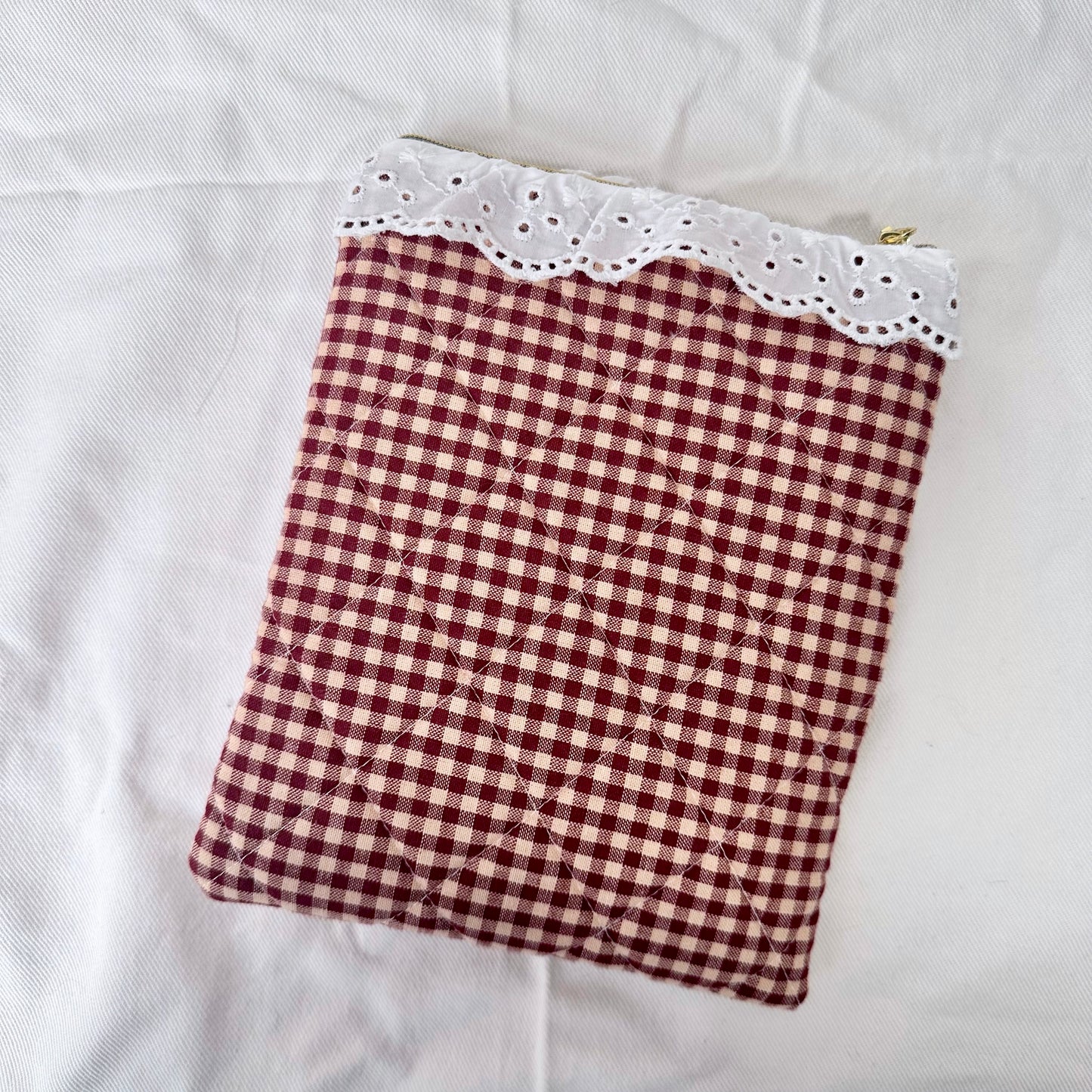 Brown Gingham Kindle Sleeve
