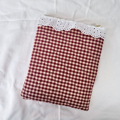 Brown Gingham Kindle Sleeve