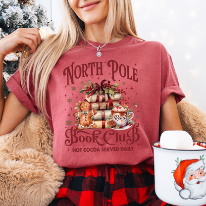 North Pole Book Club Comfort Colors T-Shirt