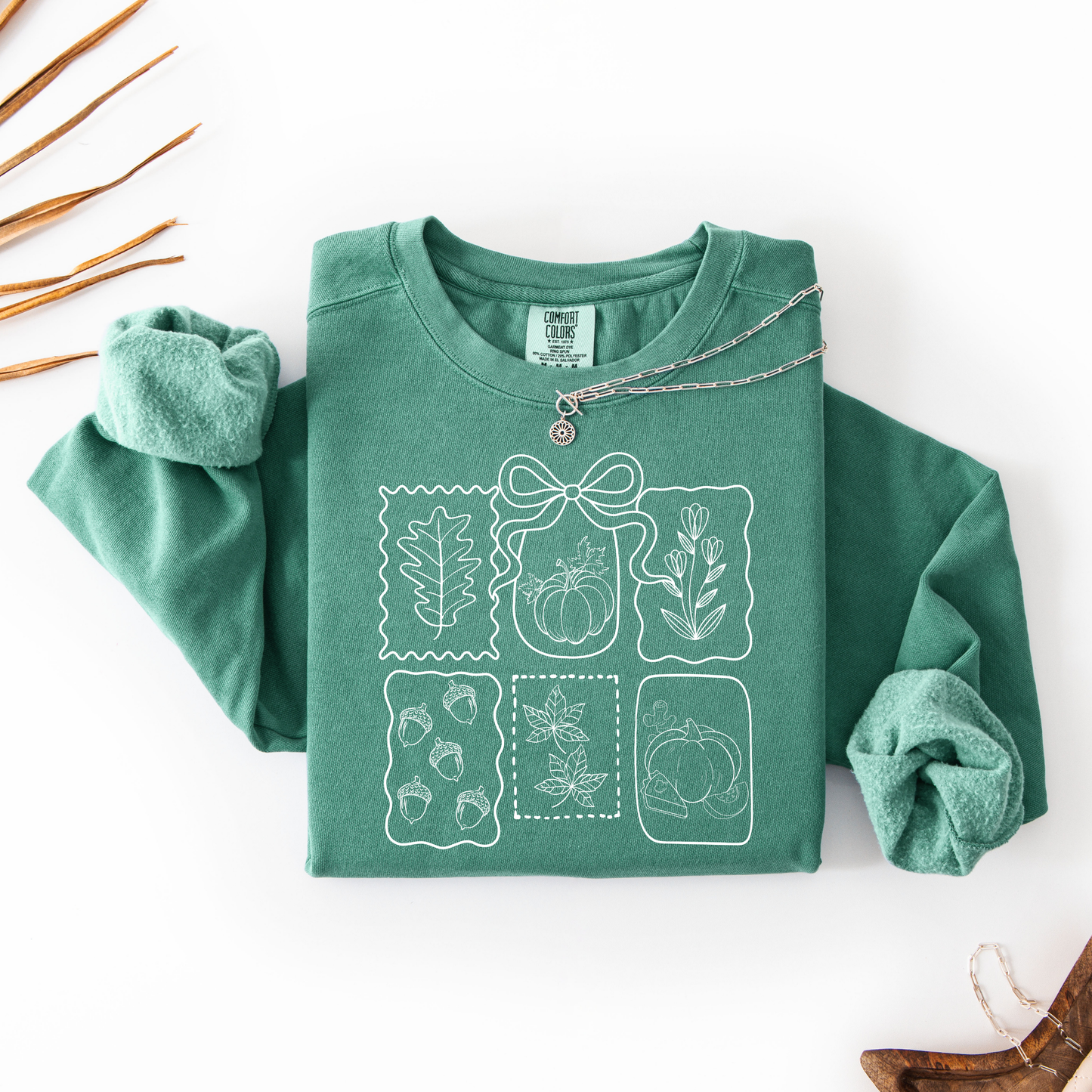 Fall Coquette Doodles Comfort Colors® Sweatshirt