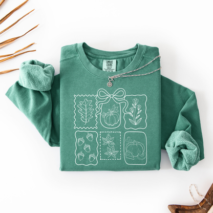 Fall Coquette Doodles Comfort Colors® Sweatshirt