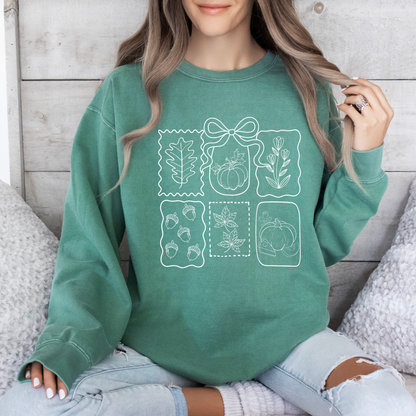 Fall Coquette Doodles Comfort Colors® Sweatshirt