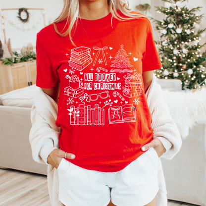 All Booked For Christmas Comfort Colors T-Shirt