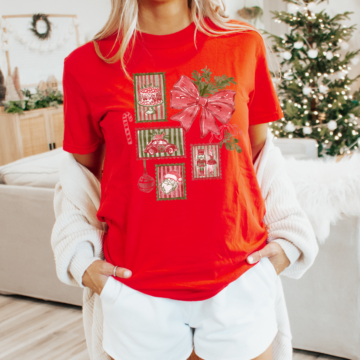 Holiday Stamps Comfort Colors T-Shirt