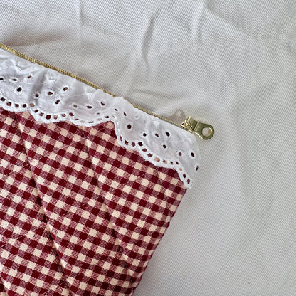 Brown Gingham Kindle Sleeve