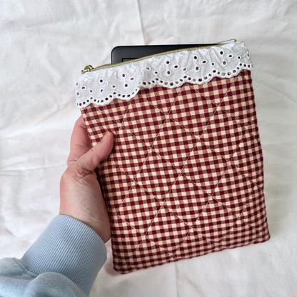 Brown Gingham Kindle Sleeve
