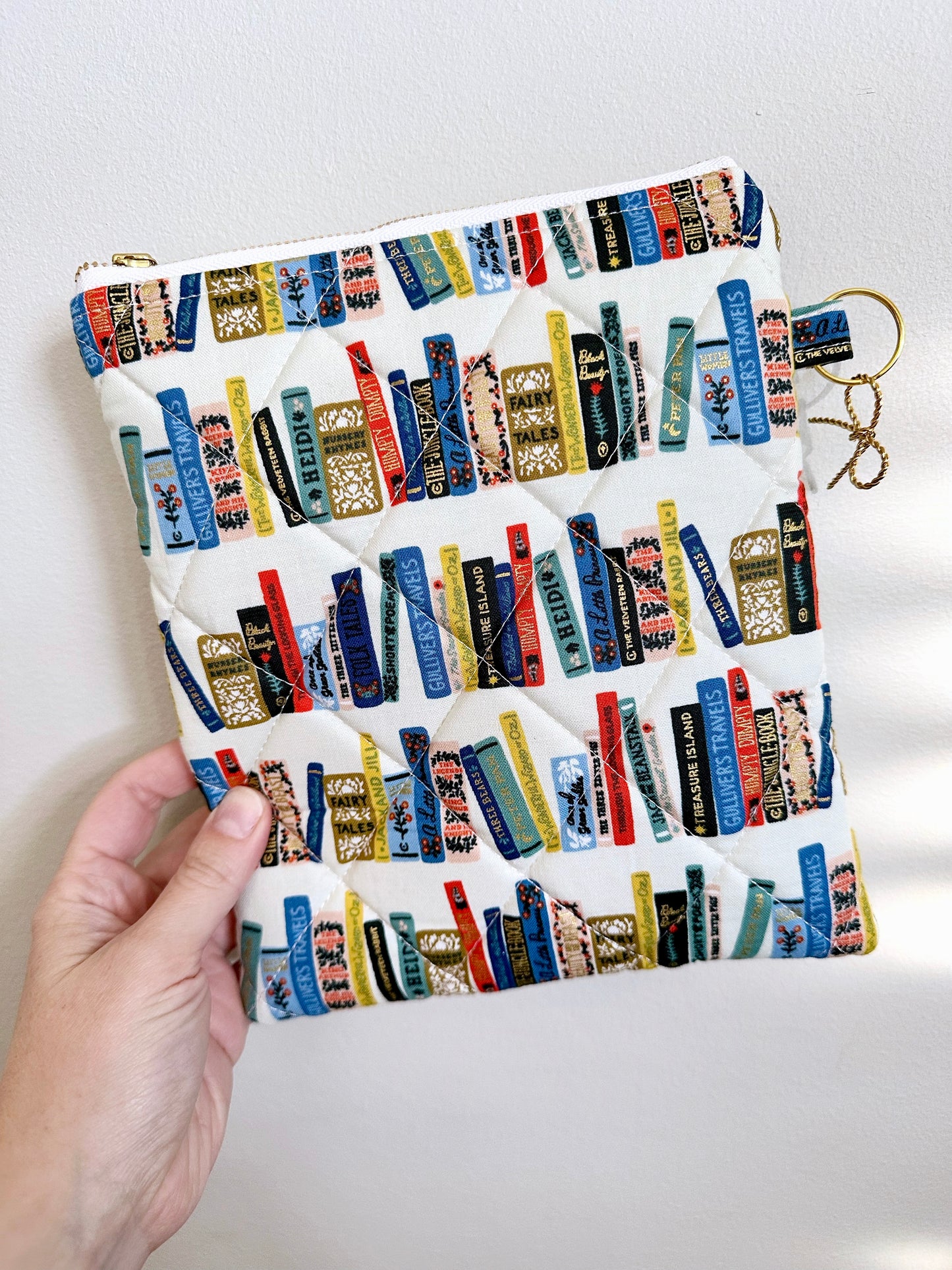 Vintage Book Shelf Kindle Sleeve