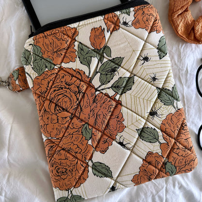 Spooky Floral Fall Kindle Sleeve (Orange)