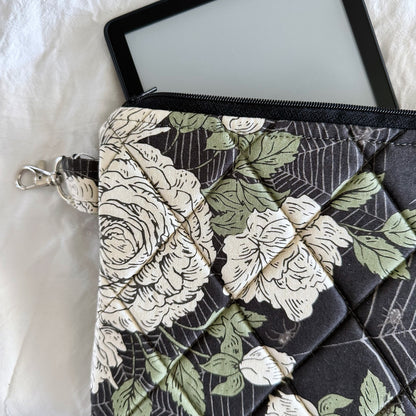 Spooky Floral Fall Kindle Sleeve (Green)