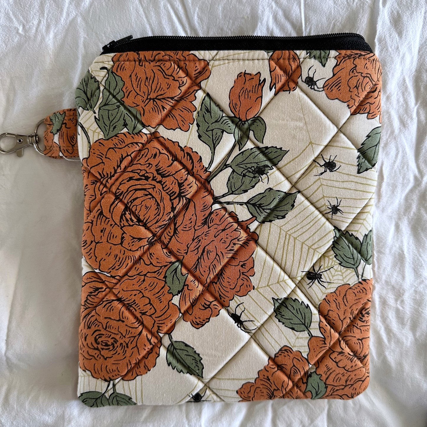 Spooky Floral Fall Kindle Sleeve (Orange)