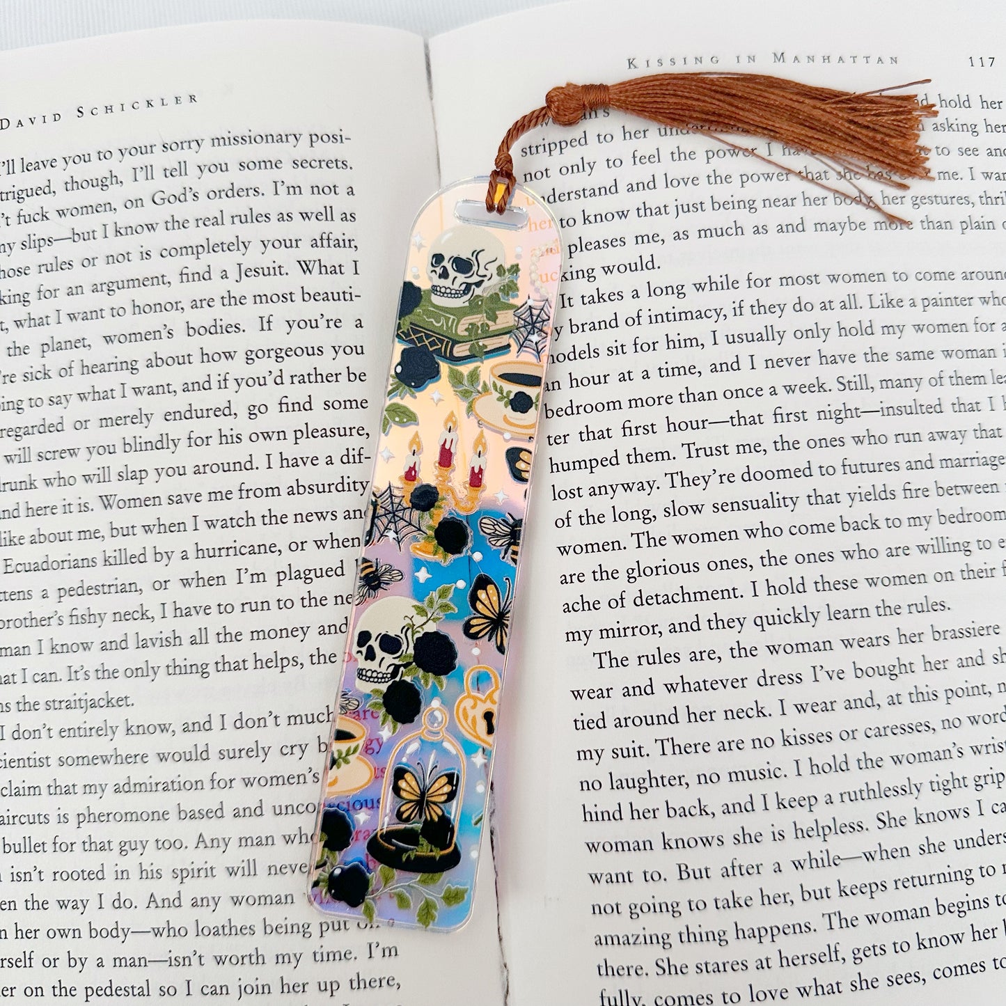 Dark Academia Holographic Acrylic Bookmark