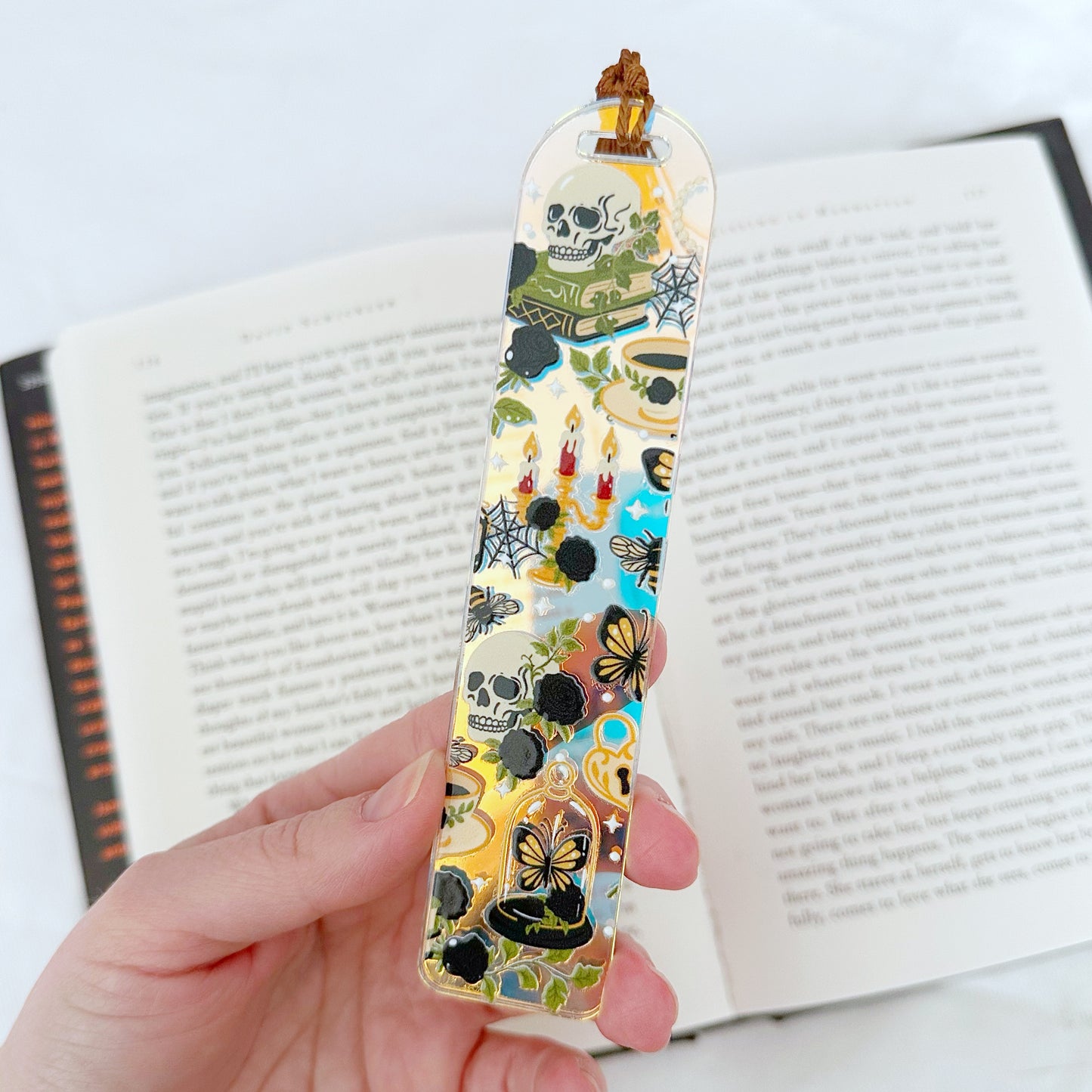 Dark Academia Holographic Acrylic Bookmark