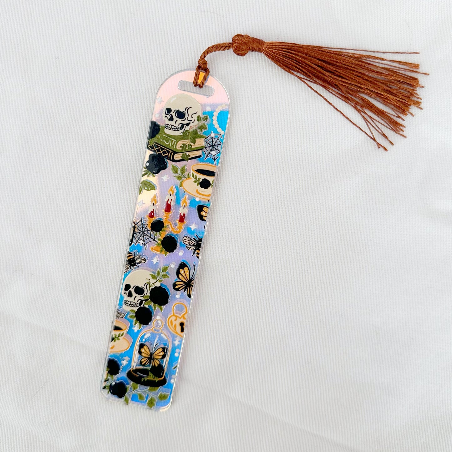 Dark Academia Holographic Acrylic Bookmark