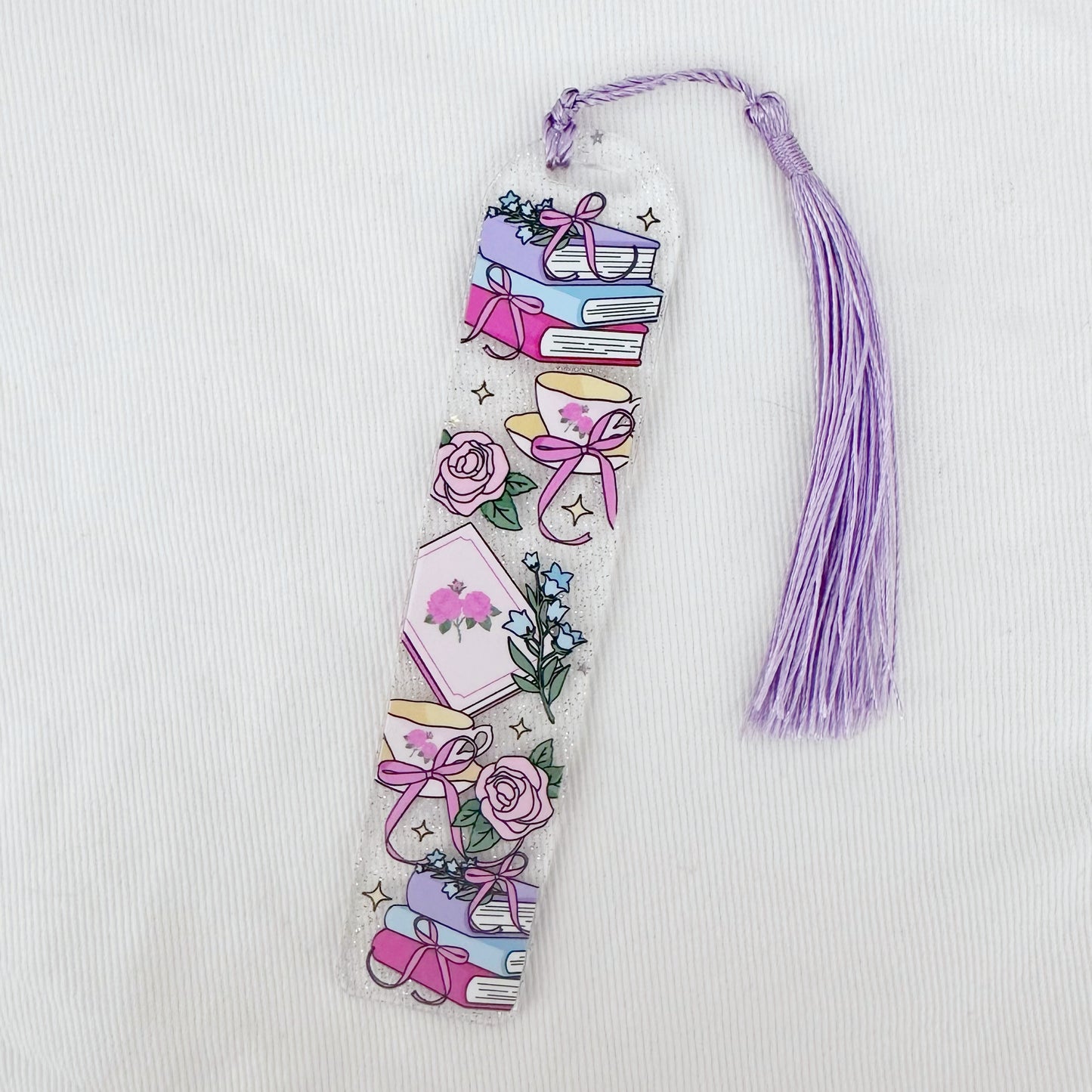 Bookish Girlie Glitter Acrylic Bookmark