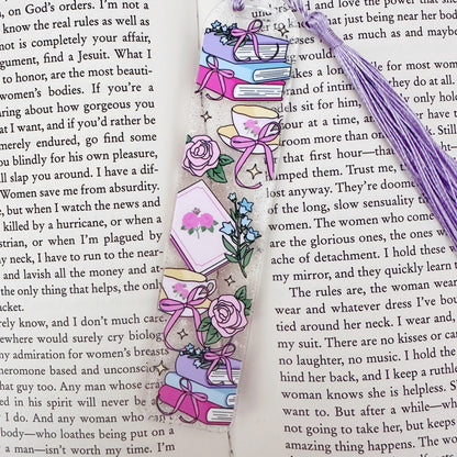 Bookish Girlie Glitter Acrylic Bookmark