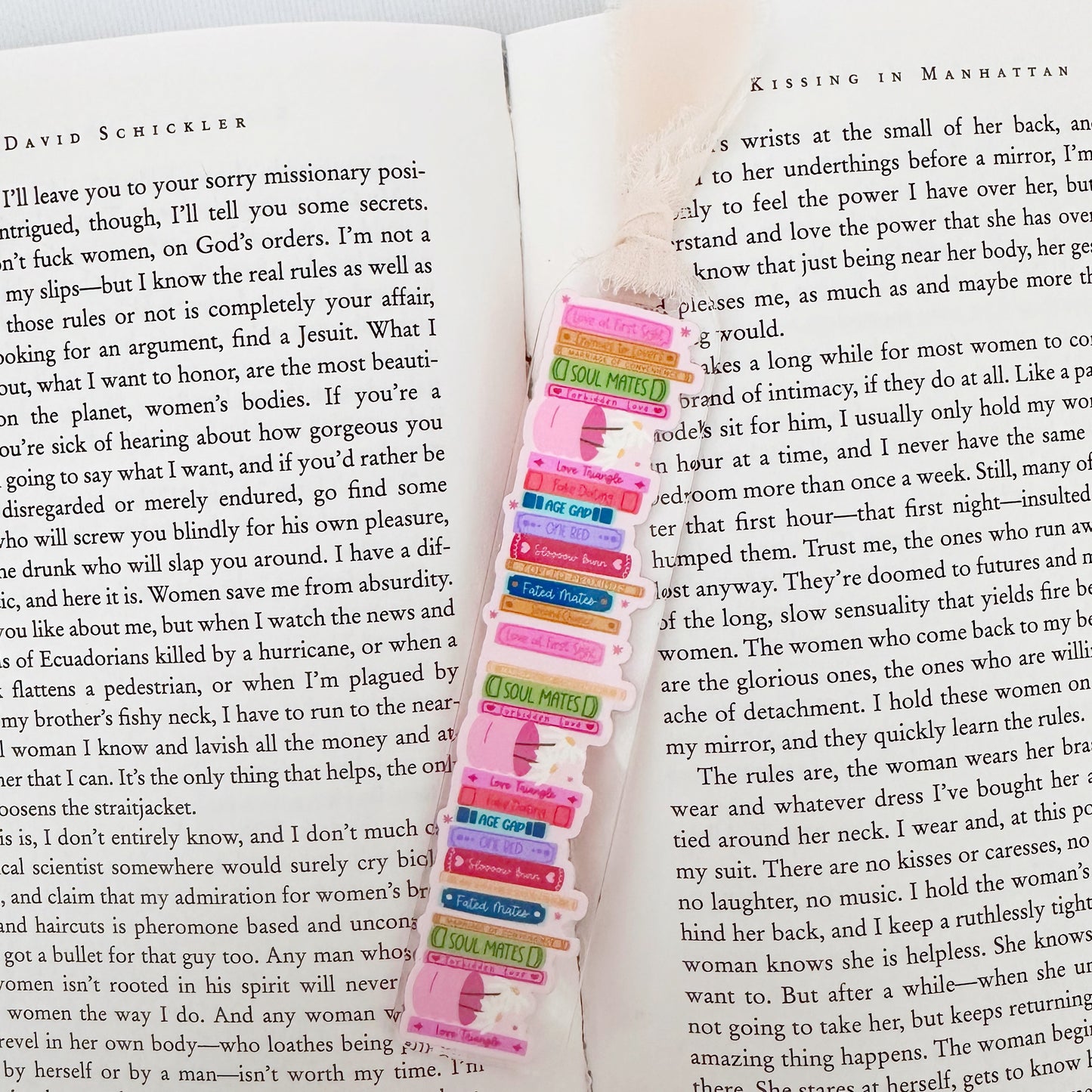 Romance Book Tropes Acrylic Bookmark