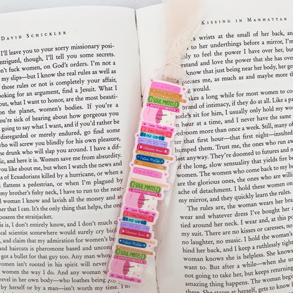 Romance Book Tropes Acrylic Bookmark