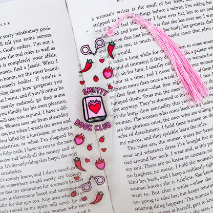 Smutty Book Club Glitter Acrylic Bookmark