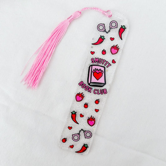 Smutty Book Club Glitter Acrylic Bookmark