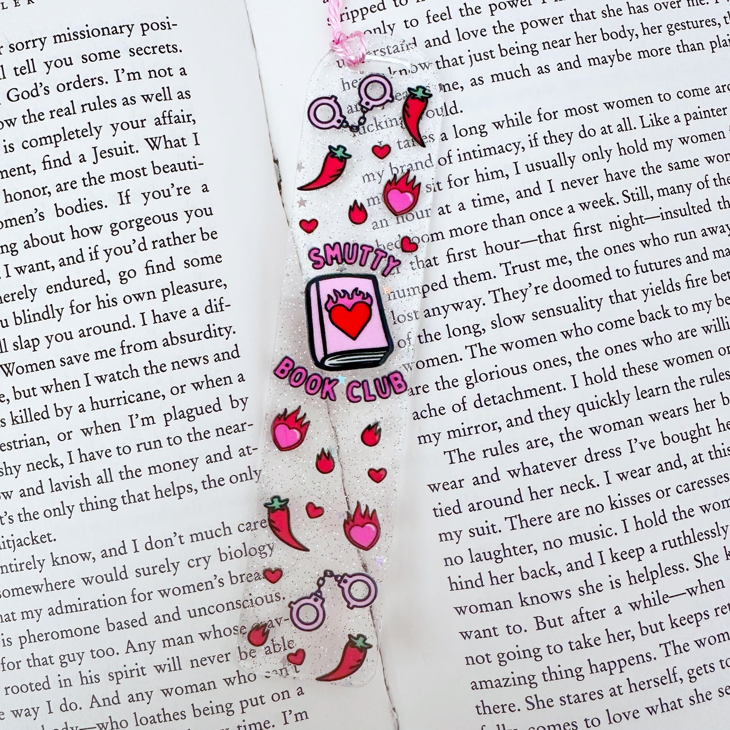 Smutty Book Club Glitter Acrylic Bookmark