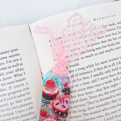 Spooky Heart Cake Holographic Acrylic Bookmark
