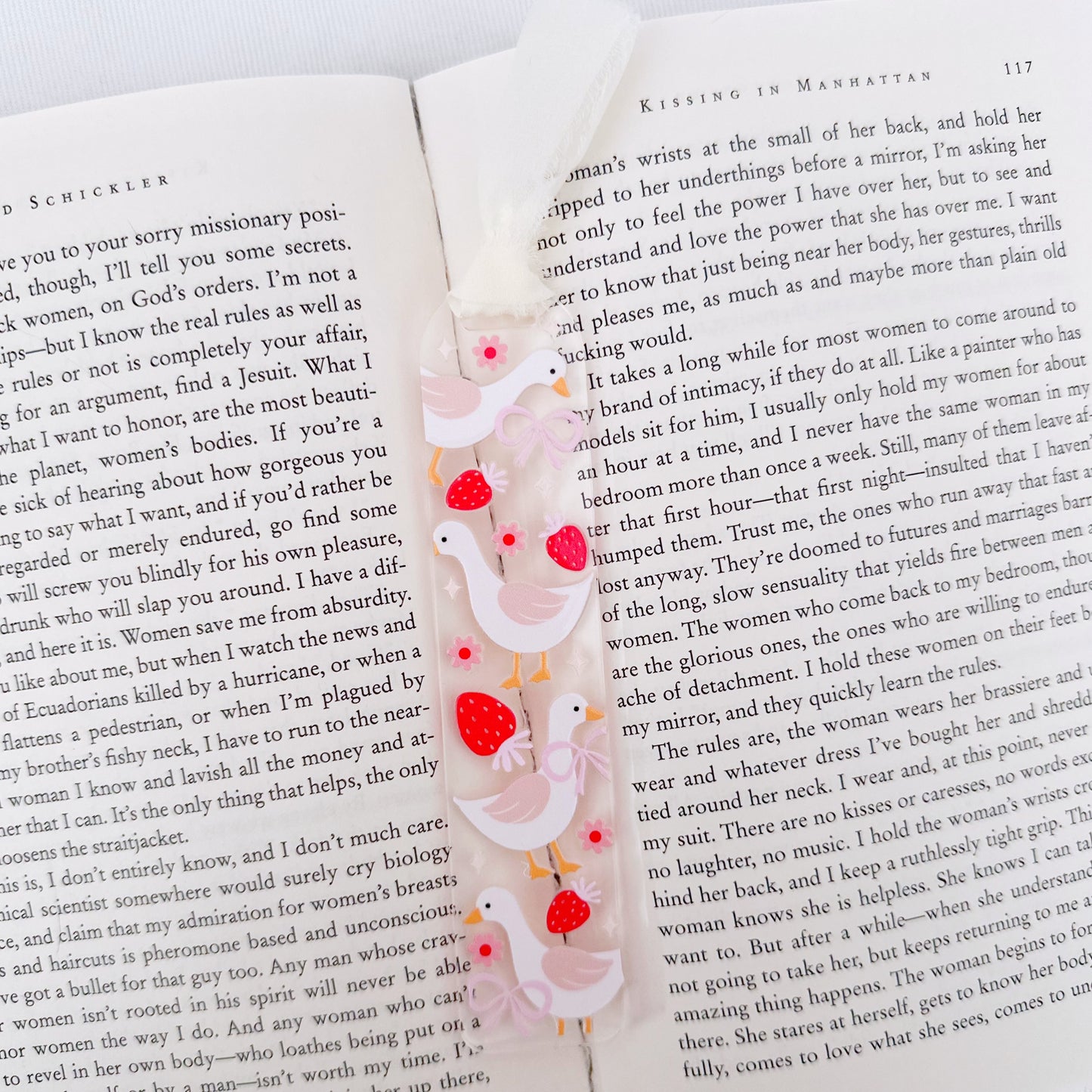 Coquette Goose Acrylic Bookmark