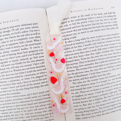 Coquette Goose Acrylic Bookmark