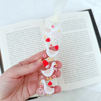 Coquette Goose Acrylic Bookmark