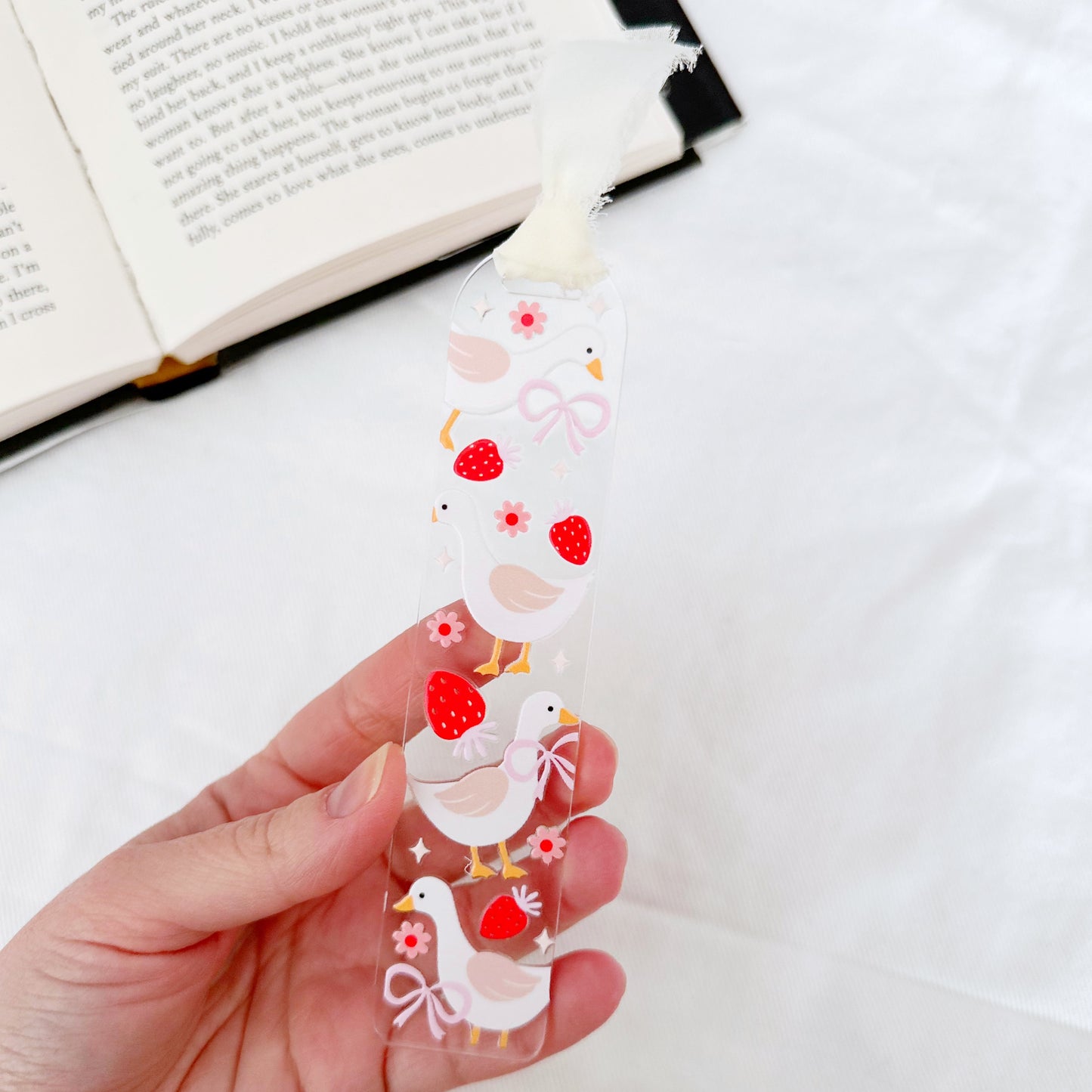 Coquette Goose Acrylic Bookmark