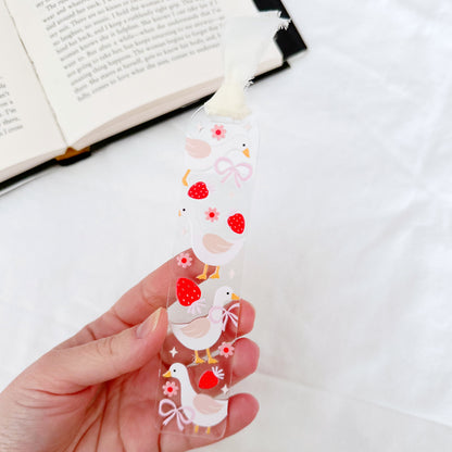 Coquette Goose Acrylic Bookmark