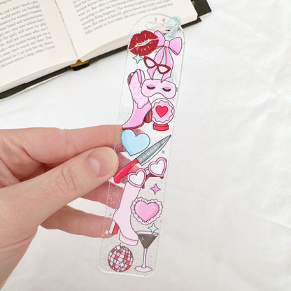 Short and Sweet Glitter Acrylic Bookmark