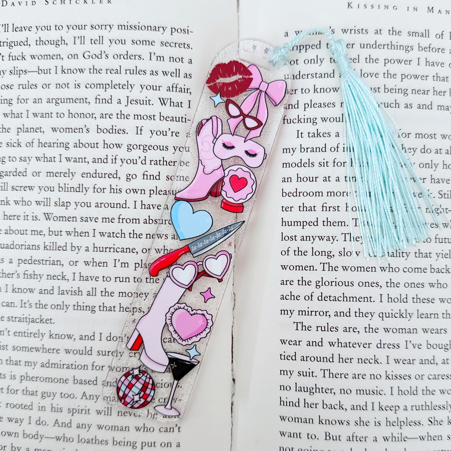 Short and Sweet Glitter Acrylic Bookmark